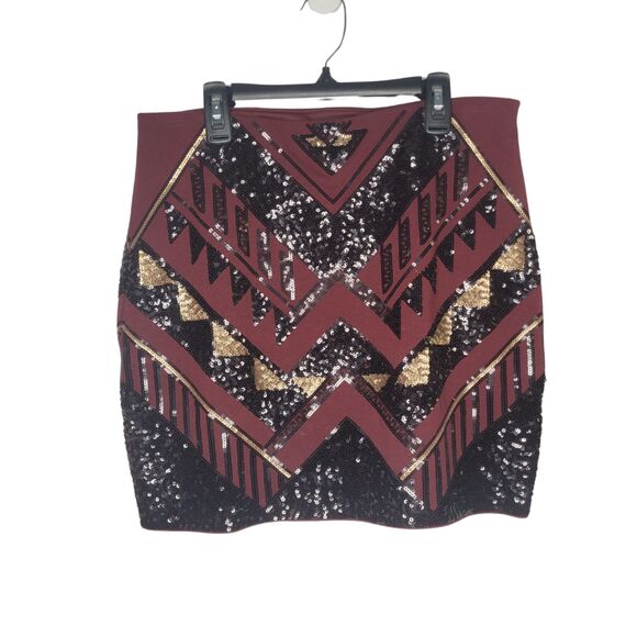 Express Sequin Mini Skirt New without Tags Size M - Picture 1 of 3